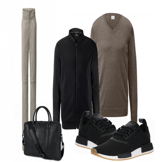 Outfit mit Weiß/Blau Sneaker Adidas Originals "ADIDAS"
