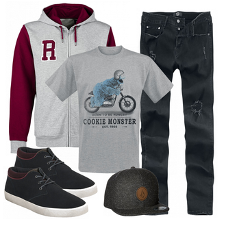Outfit mit Blau Hut Volcom "STYLE"