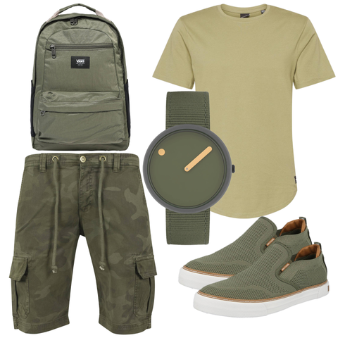 Grün Hose/Hemd Urban Classics kombinieren