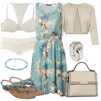 Party Outfits mit Grau Kleid Große Größe/Blusenkleid Only "Schöner Sommer Look"