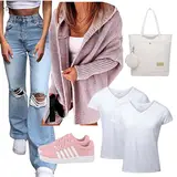Outfits mit Wide Leg Jeans im Stil image