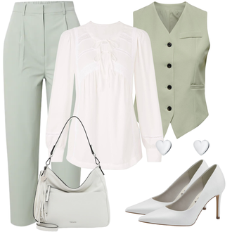 Outfit sa Siva/Srebro/Bijela/Zlatni Stud Naušnica Set naušnica/Štipaljka za uho Ted Baker "Outfit za proljeće"