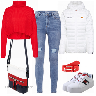 Outfit mit Ellesse "Mango Mantel"