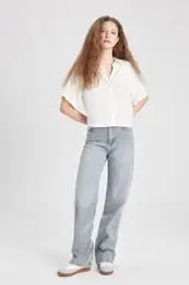 90's Wide Leg High Waist Wide Leg Long Jean Pants