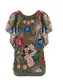 Zarlena Damen Chiffonbluse Tunika Bluse Fledermausärmel Loose Fit 36 38 40 42 Olive FL1-OLV