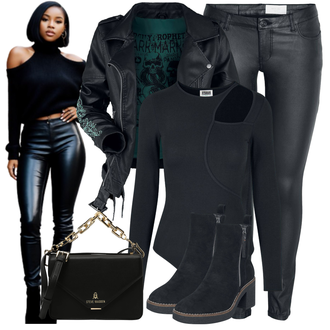 Outfit mit Dunkelblau/Schwarz Shapewear Shaping Top & Kleid/Lange Unterhose/Merino Unterwäsche/Merinowolle Unterwäsche/thermounterwäsche Urban Classics "Freizeit Outfit"
