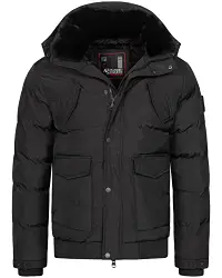 ALESSANDRO SALVARINI warme Herren Deisgner Winterjacke AS-286 [AS-286-Schwarz-Gr.M]