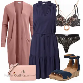 Outfit mit Schwarz Kleid Große Größe GAP "Schöner Sommer Look"