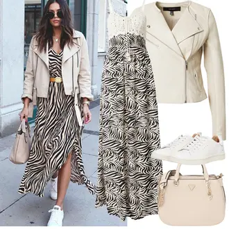 Outfit sa Bijela/Krem Kožna Tenisica/Tanka Tenisica/Niska Tenisica Only "Proljetni Outfit"