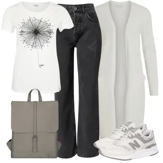 Outfit mit Schwarz/Hellgrau/Dunkelgrau/Grau/Khaki Mom Jean/Baggy Jeans/Dad Jeans/High Waist Jeans/Jeans-Culotte/Jeans mit Schlitz/Loose fit Jeans/Bundfaltenjeans/Formelles Hemd/Straight Leg Jean/Vintage Jeans/Wide Leg Jean/Winterjacke rÆre by lorena rae "Alltagsoutfit"
