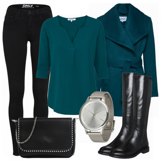 Outfit mit Blau Stiefel Vagabond Shoemakers "Blue Classic"