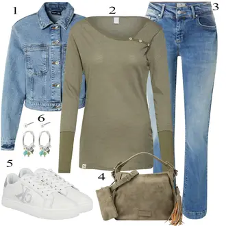 Outfity na podzim s Modrá Džín s Širokou Nohavicí/Midi Kabát/Dlouhý svetr LTB "Podzimní Outfit"