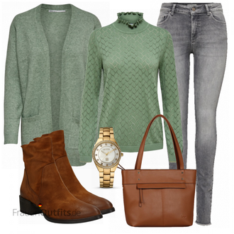 Outfit mit Braun Stiefel Paul Green "Trendiges Herbst Outfit"