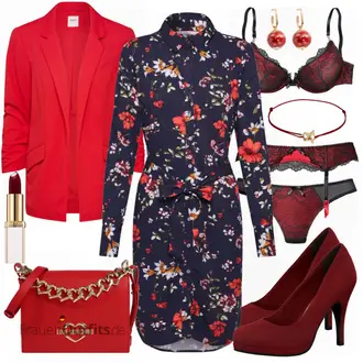 Festlische outfits mit Unterhose Strumpfhalter JETTE "Kleid ONLALMA"