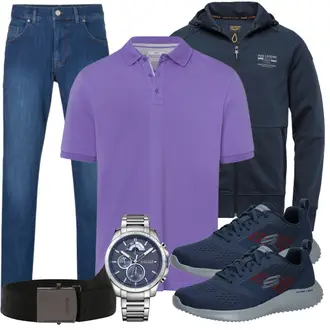 Extravagante Outfit mit Blau/Grau/Hellblau/Dunkelblau Tommy Hilfiger "Cooles Outfit"Look: Italienische, Extravagante, Maritim, Smart Casual, Classic, Old Money