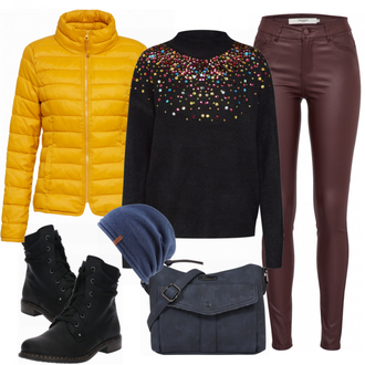 Outfit met zwart Laars Rieker "Stijlvol"