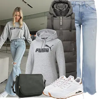 Herbst Outfits Coole mit Hellblau/Rosa/Grau/Beige/Gelb Leder Sneaker/Bequemer Schuh/Sommer Sneaker/Walkingschuh/gesundheitsschuh Skechers "Perfekt für die Freizeit"Look: Coole, Chill, Emo, Metal, Unisex, Elegant, Reggaeton, Esthetische