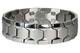 Yinga-Vital Doppelreihiges Germanium Magnetarmband für Herren Stil silber Länge: 22.7 cm