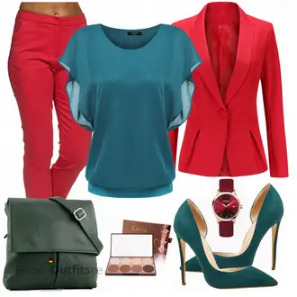 Hochzeitsgast Outfit mit Grün/DunkelGrün/Türkis Eleganter Schuh/Slingpump/Bequemer Pump/High Heel/Vintage Pumpe/Hochfrontpump AOOAR "Buntes Sommer Outfit"
