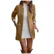 QHDDP Blazer Damen Herbst Und Winter Oma KostüM Kunstfell Mantel Cinderella KostüM Damen Warnschutzjacke Kurzjacke Damen Schwarze Jacke Lange Weste Ohne äRmel Fendt Jacke Steppweste(Khaki,M)