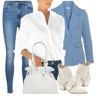 Rock Outfits Paperbag mit Grau/Braun/Weiß/Beige Große Tasche/StoffTasche/Tasche Für Hochzeit/BaumwollTasche samantha look "Perfekt Für Den Frühling"