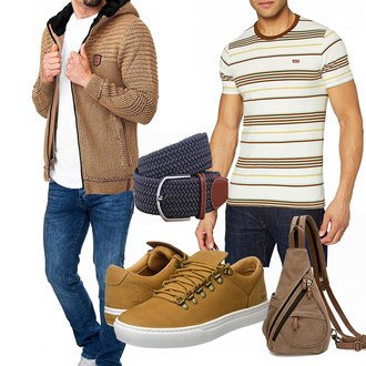 Outfit mit Braun Sneaker Timberland "Praktischer Look"