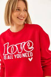 Women's Loose Cut Round Neck Sweatshirt MBHS022