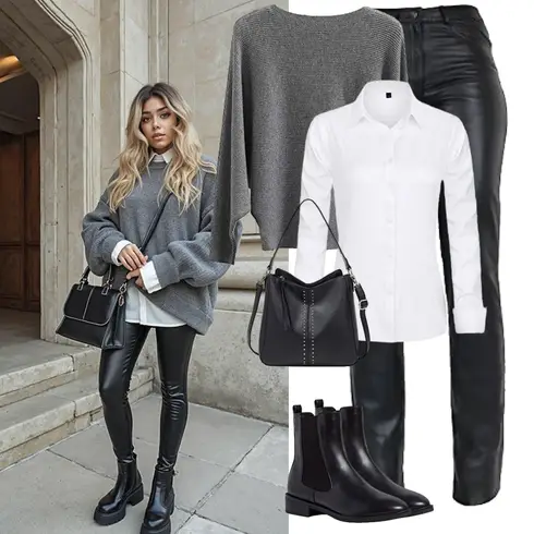 Schwarz/Bordeaux/Braun Flache Stiefelette/Chelsea Boot Tamaris kombinieren mit Dunkelgrau/Grau/Hellgrau Wollpullover/Kaschmir Pullover/Basic Pullover/Oversized Pullover/Rundhals Pullover/Einfacher Pullover/Pullover Mit Fledermausärmel