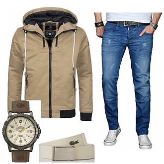 Outfit mit Grau Accessoire/Winter Parka Navahoo "Damian"