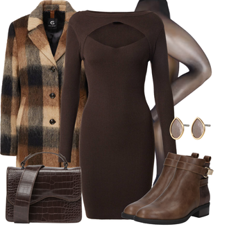 80er Outfit mit Braun/Dunkelbraun/Beige Rahmengenähter Schuh/Vintage Stiefel/Vintage Stiefelette/Reitstiefel/Gefütterte Stiefelette/Leder Stiefelette/Cowboystiefel/Klassischer Stiefel/Chelsea Boot/Lederjacke About You "Winterlicher Look"Look: Uni, 80er, Country Styl, Cowgirl, Duckfeet, Schön, Western