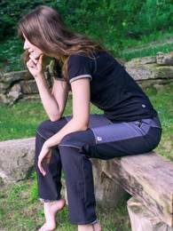enske softshell hlae s flisom - sivo-rna