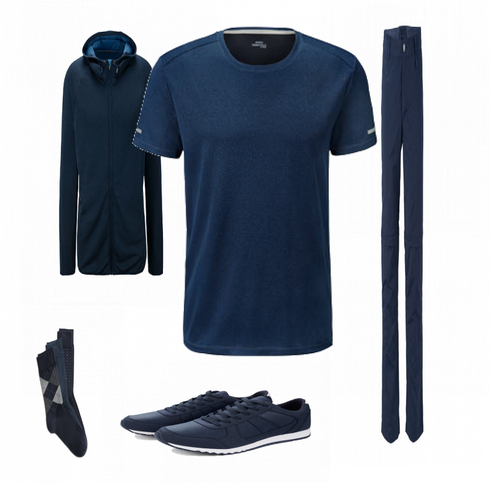 Blau Sportjacke Tchibo kombinieren