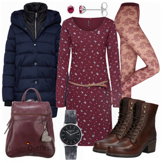 Winter Outfits mit Baumwollkleid/Minikleid/Kleid Knielang Ragwear "Ragwear Kleid"