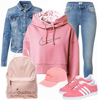Outfit mit Rosa Hut BILLABONG "Modisches Frühlingsoutfit"