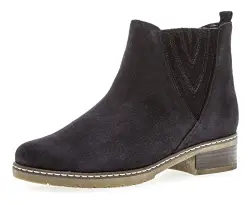 Gabor Damen Chelsea Boots 92.726,Frauen Stiefel,Halbstiefel,Stiefelette,Bootie,Schlupfstiefel,gefüttert,Winterstiefeletten,Blockabsatz 2.5cm,H Weite (Normal),Nightblue (Micro),UK 5