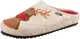 JANE KLAIN Hausschuh braun / knallrot / offwhite