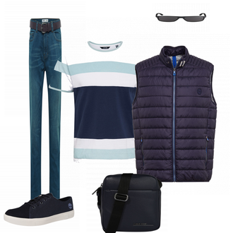 Outfit mit Blau Sneaker Timberland "Street Style Outfit"