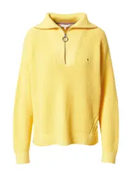 TOMMY HILFIGER Pullover gelb / silber