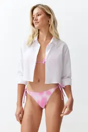 White Crop Woven Backless Linen Look Beach Shirt