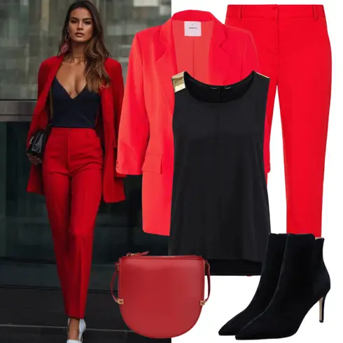 Rot Oversize Blazer/Longblazer/Sweatblazer/Boyfriend Blazer/Strick­blazer Only kombinieren