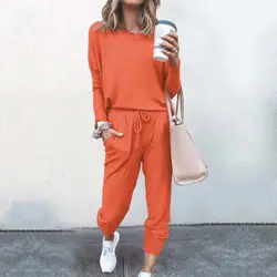 Huispak dames, Joggingpak dames Hamptons. Kleur Oranje. Maat L.