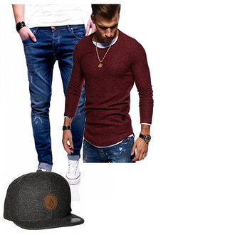 Outfit mit Blau Hut Volcom "Grade"