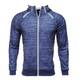 BicRad Herren Sweatshirtjacke Zip Hoodie Kapuzenjacke Meliert Slim Fit (M(Brust: 109CM / 42.9INCH), Marine)