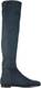 Stefano Lauran Vrouwen Canvas     Overknee laarzen / Damesschoenen S1059 - Blauw - Maat 39
