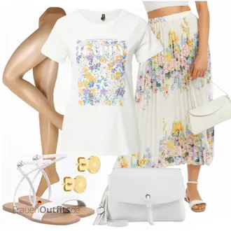 Outfit mit T-Shirt DeFacto "Auffälliger Sommer Look"