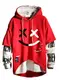 Hello MrLin Herren Techwear Hip Hop Hoodie Japanischer Streetwear Patchwork Urban Jumper