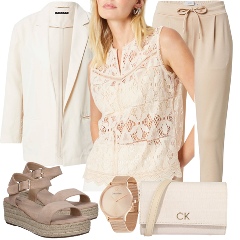Beige/Khaki Hose Große Größe/Karottenhose/Freizeithose/Stoffhose/Jerseyhose/Jogger Hose/Musselin Hose/Paperbag Hose/Slim Hose/Schlupfhose/Steghose Ichi kombinieren