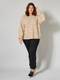 Pullover gestreift mit Ballonärmeln natur Angel of Style