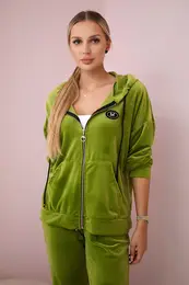 Velour set sweatshirt + kiwi trousers
