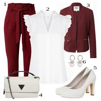 Outfit sa Crvena Hlače VERO MODA "Elegantan Outfit za jesen"